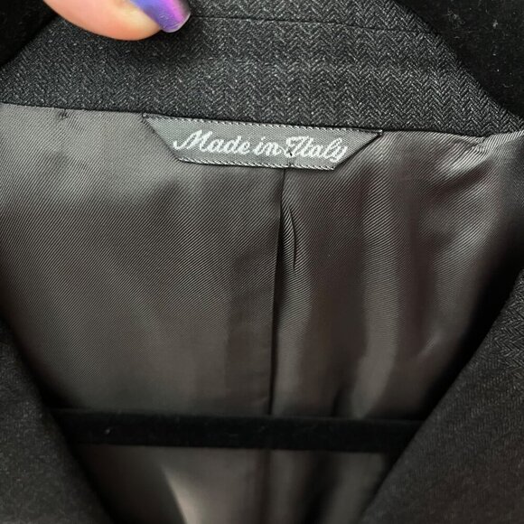 Mens Zanella Wool Blazer Made In Italy Charcoal Gray  Size‎ 42 - Picture 3 of 7